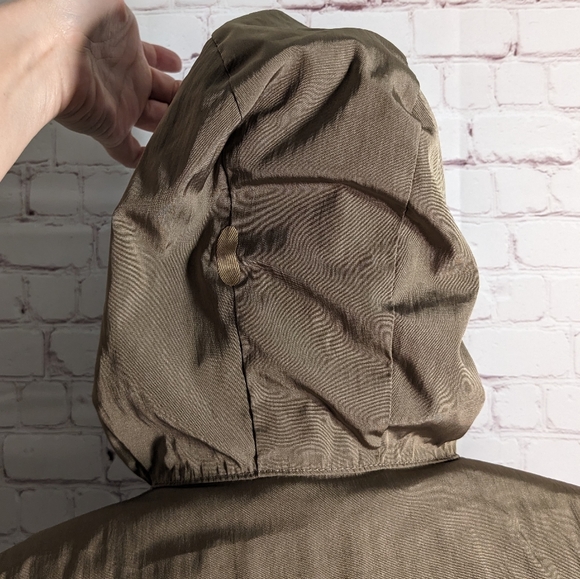 Flora and Henri Lightweight Hooded Quarter Zip Taupe Jacket Pullover 3 Youth - Picture 9 of 11